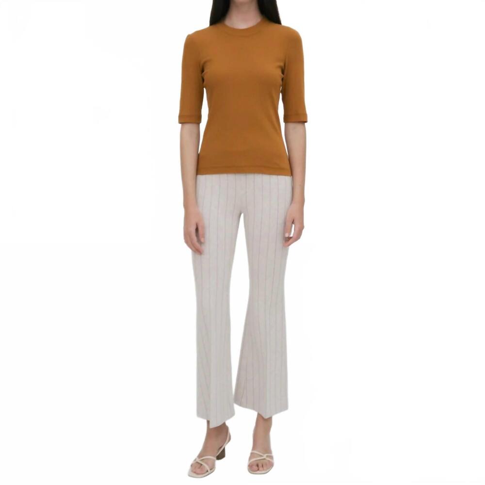 NEW ROSETTA GETTY cropped sleeve t-shirt in copper